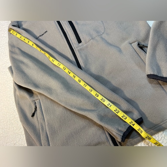 Free Country Men's Grey Fleece Full Zip Jacket Medium - Picture 6 of 6